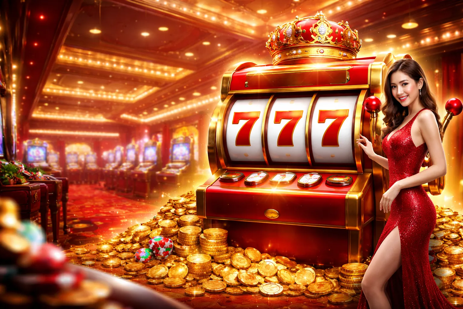 Hình ảnh một màn hình slot game Nổ Hũ với biểu tượng tiền vàng và thông báo trúng jackpot lớn, thể hiện sự may mắn và kịch tính của trò chơi trên nền tảng sx66.